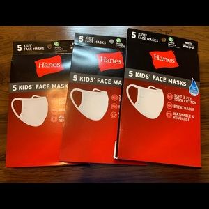 White kids Hanes mask
